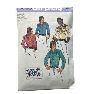 Simplicity 6693 Vintage Teen Boys Western Shirt Pattern Sizes 18 and 20 UNCUT
